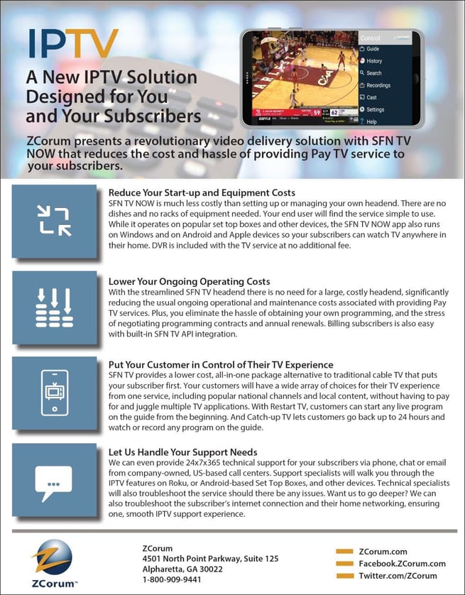 IPTV solutions product sheet thumbnail